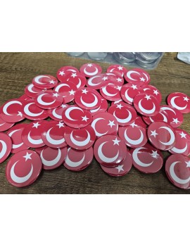  Türk Bayrağı Rozeti 44mm | Milli ve Şık Buton Rozet