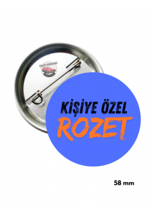 Kişiye Özel 58mm Baskılı Rozet – Fotoğraf, Yazı veya Logo Tasarımı