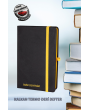 SARI KALKAN TERMO DERİ DEFTER 13 x 21 CM | KİŞİYE ÖZEL LAZER BASKILI