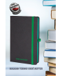 YEŞİL KALKAN TERMO DERİ DEFTER 13 x 21 CM | KİŞİYE ÖZEL LAZER BASKILI