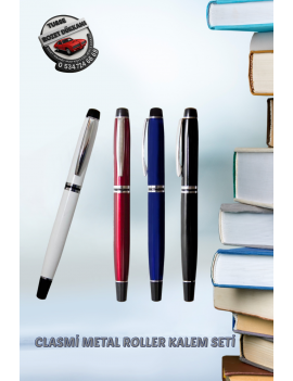 CLASMİ METAL ROLLER KALEM SETİ | METAL KUTULU KİŞİYE ÖZEL BASKILI