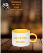 SARI MOTTO FİNCAN KUPA BARDAK | KİŞİYE ÖZEL BASKILI