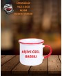 KULPU VE AĞIZ ÇEVRESİ KIRMIZI ENAMEL KUPA BARDAK | KİŞİYE ÖZEL BASKILI