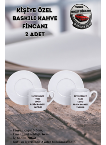 Beyaz Porselen Türk Kahvesi Fincanı - 2’li Set | Şık ve Klasik Tasarım