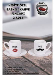 Beyaz Porselen Türk Kahvesi Fincanı - 2’li Set | Şık ve Klasik Tasarım