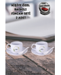 Porselen İkili Kaşıklı Nescafe – Çay Fincan Seti | Kişiye Özel Baskılı