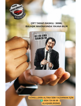Deli Gibi Sevmek – Müslüm Gürses Kupa Bardak – 300 ML Seramik – Kişiye Özel Hediye