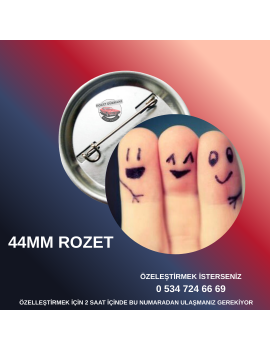 Dost Tekli Rozet | 44mm ve 58mm Seçenekli | Parlak Baskı