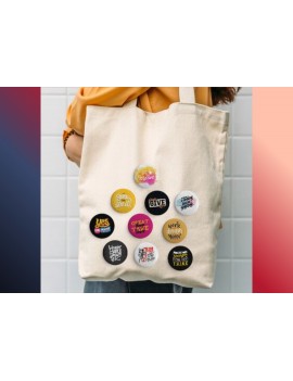 Dost Tekli Rozet | 44mm ve 58mm Seçenekli | Parlak Baskı