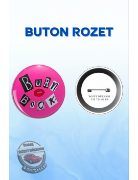 BURN BOOK YAZILI ESTETİK ROZET