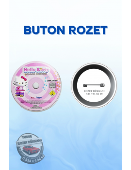 HELLO KITTY CD ŞEKLİNDE SEVİMLİ ROZET