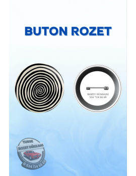 SPİRAL Y2K GRUNGE STİL SİYAH BEYAZ SEVİMLİ ROZET