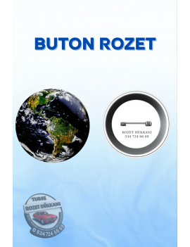 DÜNYA TEMALI ESTETİK ROZET