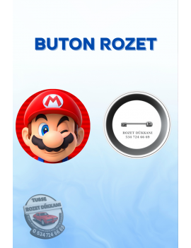 SUPER MARIO TEMALI ROZET | KLASİK OYUN VE EĞLENCE TASARIM