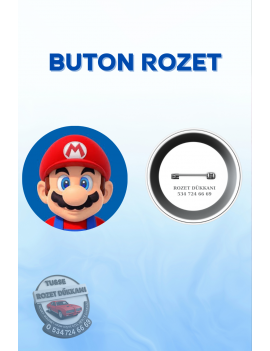 SUPER MARIO TEMALI ROZET | KLASİK OYUN VE EĞLENCE TASARIM