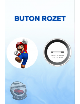 SUPER MARIO TEMALI ROZET | KLASİK OYUN VE EĞLENCE TASARIM