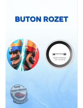 CLASH ROYALE TEMALI ROZET | OYUN KARAKTERLİ EĞLENCELİ TASARIM