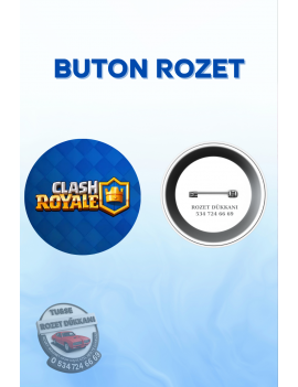 CLASH ROYALE TEMALI ROZET | OYUN KARAKTERLİ EĞLENCELİ TASARIM