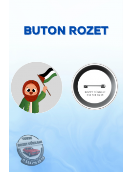 FİLİSTİN TEMALI ANLAMLI ROZET