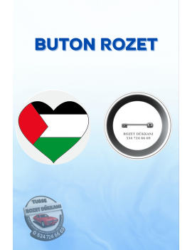 FİLİSTİN TEMALI ANLAMLI ROZET