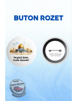 FİLİSTİN TEMALI ANLAMLI ROZET