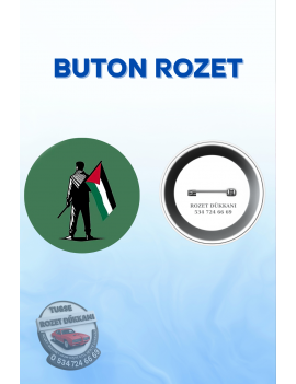 FİLİSTİN TEMALI ANLAMLI ROZET