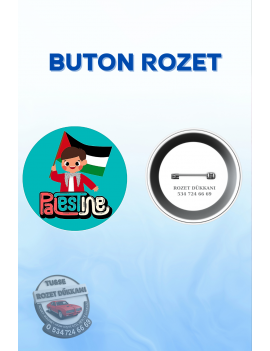 FİLİSTİN TEMALI ANLAMLI ROZET