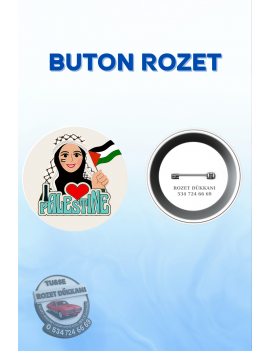 FİLİSTİN TEMALI ANLAMLI ROZET