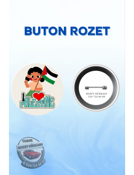 FİLİSTİN TEMALI ANLAMLI ROZET