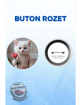 KEDİ TEMALI SEVİMLİ ROZET | HAYVAN SEVERLERE ÖZEL TASARIM