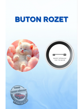 KEDİ TEMALI SEVİMLİ ROZET | HAYVAN SEVERLERE ÖZEL TASARIM