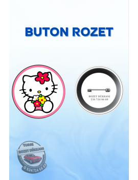 HELLO KITTY TEMALI SEVİMLİ ROZET | POP KÜLTÜR TASARIM