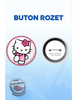 HELLO KITTY TEMALI SEVİMLİ ROZET | POP KÜLTÜR TASARIM