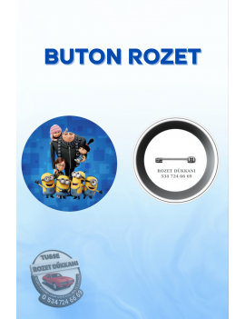 MINIONS TEMALI SEVİMLİ ROZET