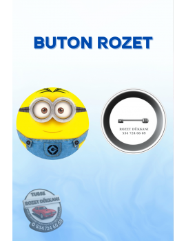 MINIONS TEMALI SEVİMLİ ROZET