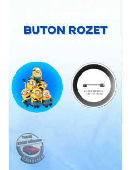 MINIONS TEMALI SEVİMLİ ROZET