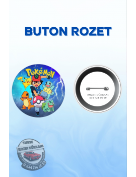 POKEMON TEMALI SEVİMLİ ROZET