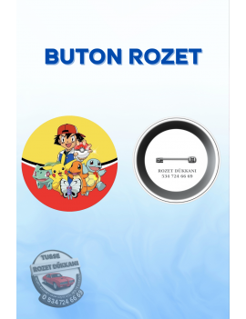 POKEMON TEMALI SEVİMLİ ROZET