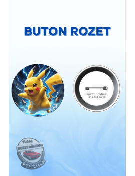 POKEMON TEMALI SEVİMLİ ROZET