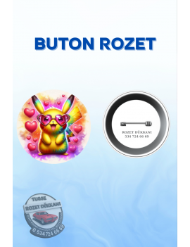 POKEMON TEMALI SEVİMLİ ROZET