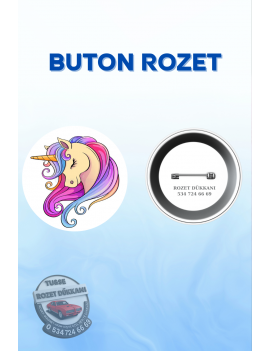 UNICORN TEMALI SEVİMLİ ROZET | TEK BOYNUZLU AT TASARIM