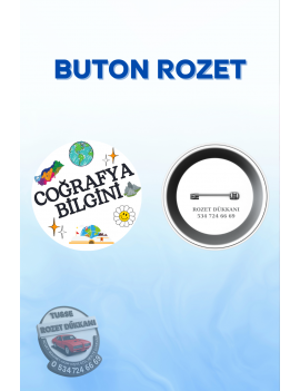 COĞRAFYA BİLGİNİ ÖĞRENCİ ROZETİ | OKUL VE AKADEMİK BAŞARI ROZETİ