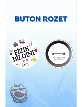 FİZİK BİLGİNİ ÖĞRENCİ ROZETİ | OKUL VE AKADEMİK BAŞARI ROZETİ