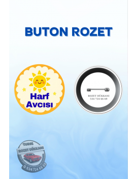 HARF AVCISI ÖĞRENCİ ROZETİ | OKUL VE OKUMA MOTİVASYON ROZETİ