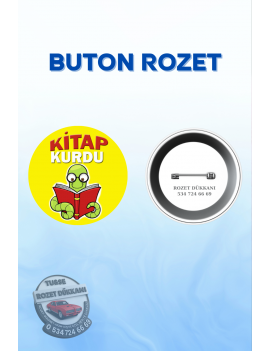  Kitap Kurdu Rozeti Seti – 44mm Renkli Yaka Rozetleri – Öğrenci ve Okuma Ödülü