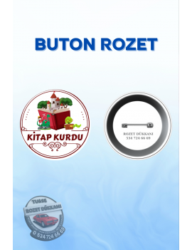  Kitap Kurdu Rozeti – 44mm Renkli Yaka Rozetleri – Öğrenci ve Okuma Ödülü