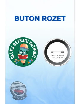 OKUMA BAYRAMI HATIRASI ÖĞRENCİ ROZETİ | ANLAMLI VE KALICI HEDİYE