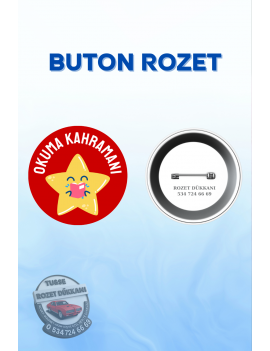 OKUMA KAHRAMANI ÖĞRENCİ ROZETİ | OKUL VE MOTİVASYON ROZETİ