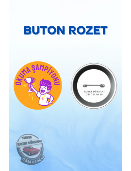 OKUMA ŞAMPİYONU ÖĞRENCİ ROZETİ | OKUL VE BAŞARI ROZETİ