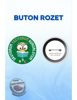 OKUYORUM YAZIYORUM GURURLUYUM ÖĞRENCİ ROZETİ | OKUL VE BAŞARI ROZETİ